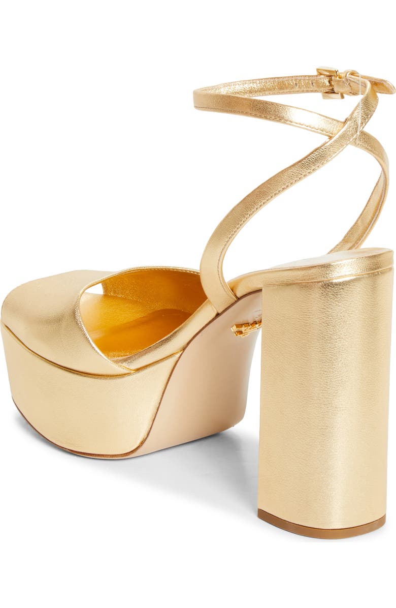 Prada Ankle Strap Platform Sandal, Alternate, color, Platino