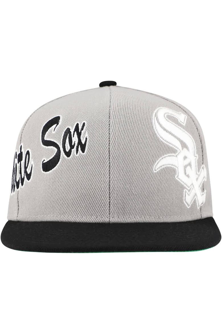 Men's Mitchell & Ness Gray Chicago White Sox Knock Out Panel Snapback Hat, Alternate, color, Gray