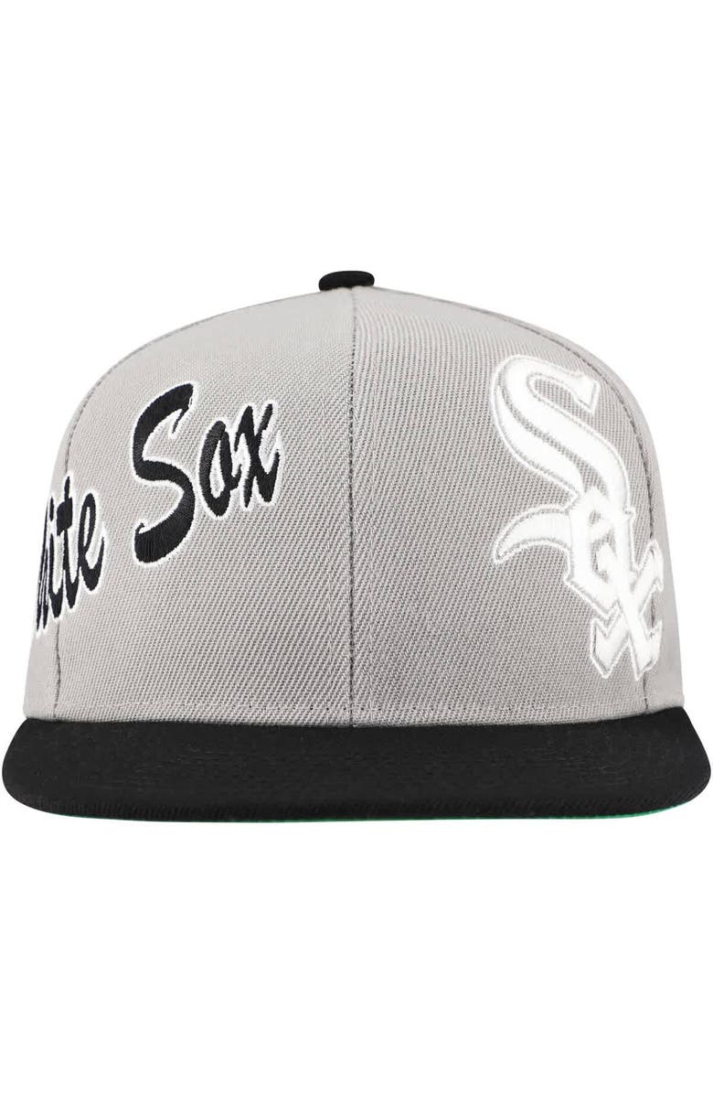 Mitchell & Ness Men's Mitchell & Ness Gray Chicago White Sox Knock Out Panel Snapback Hat, Alternate, color, Gray