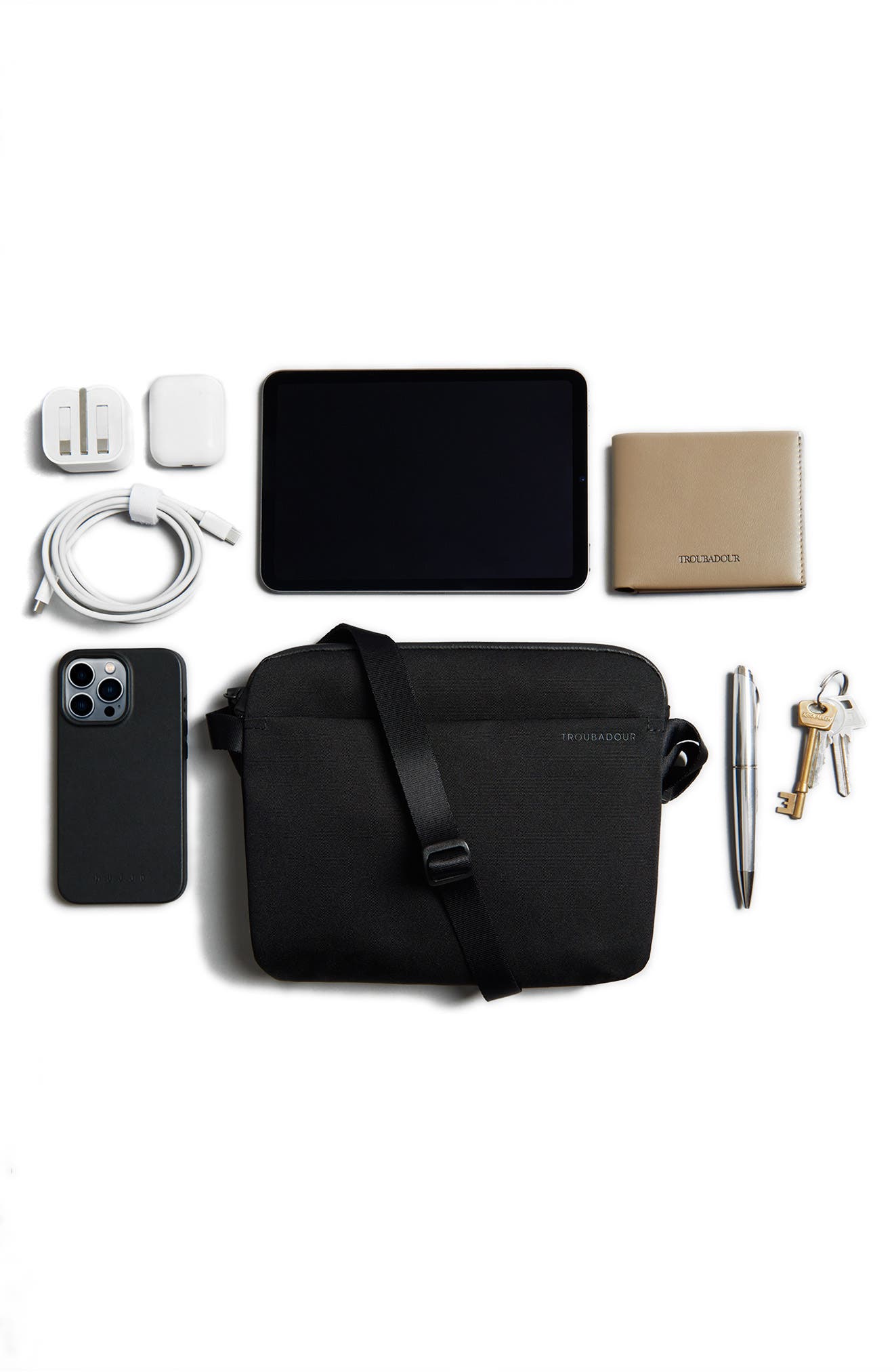 Troubadour Recycled Polyester Messenger Bag, Alternate, color, 