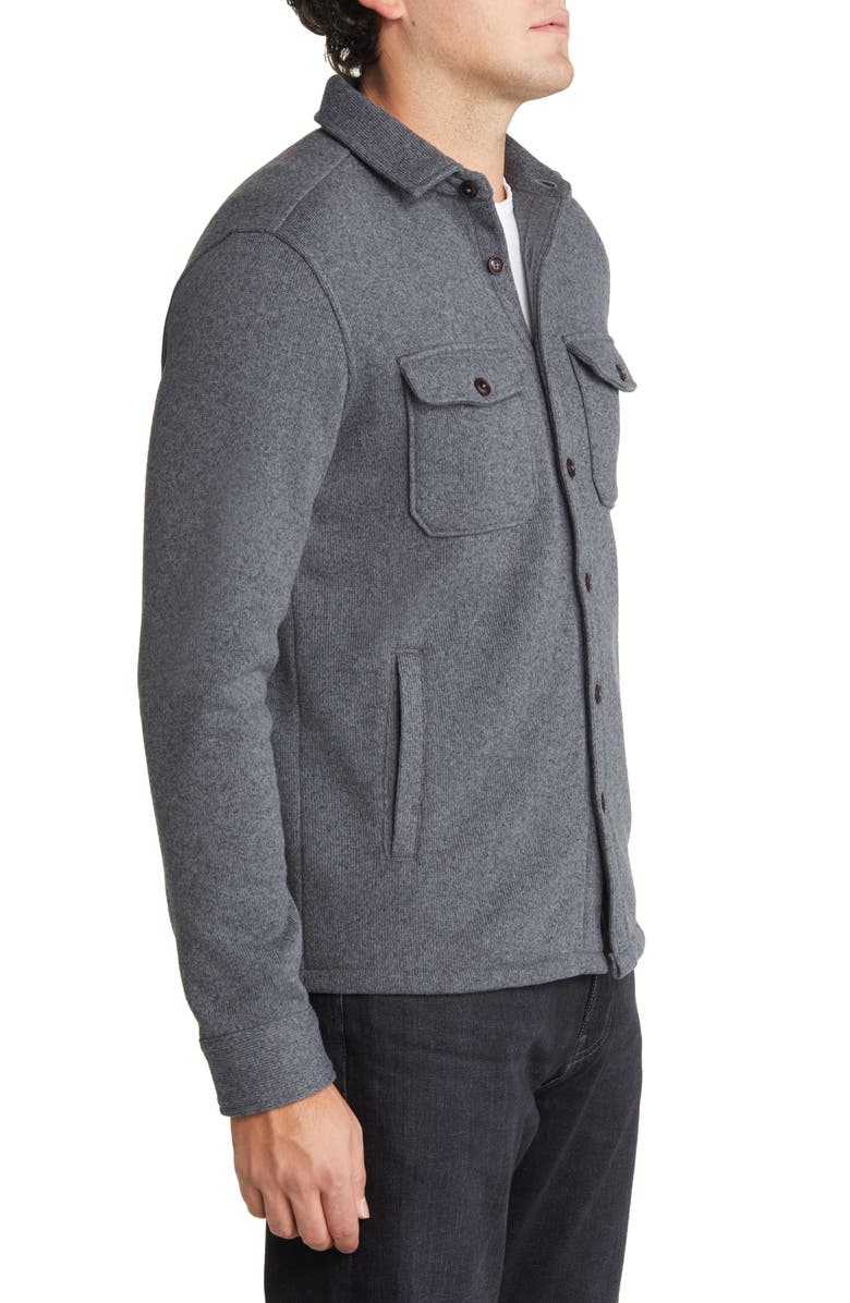 Peter Millar Sweater Fleece Button-Up Shirt Jacket, Alternate, color, 