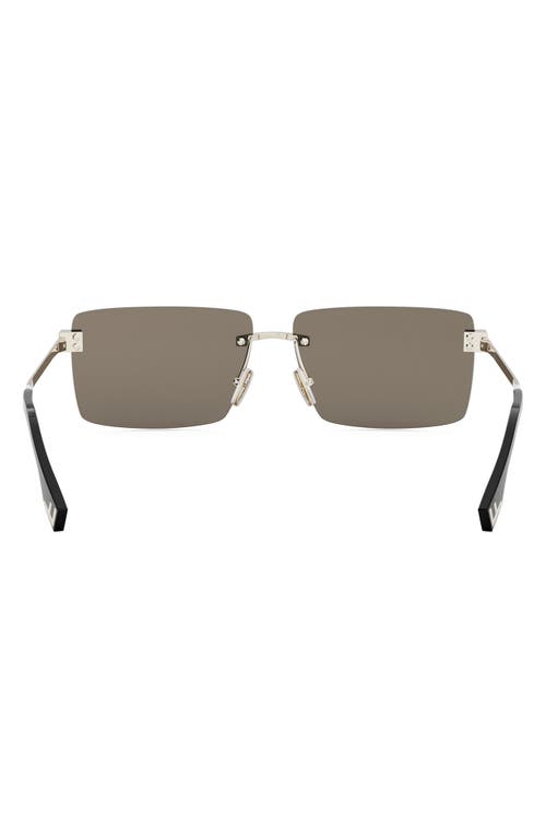 Fendi Sky Rimless Rectangular Sunglasses In Multi