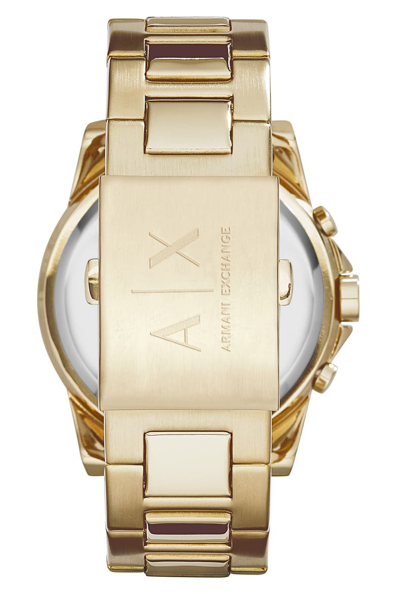 Chronograph Bracelet Watch, 45mm, Alternate, color, GOLD