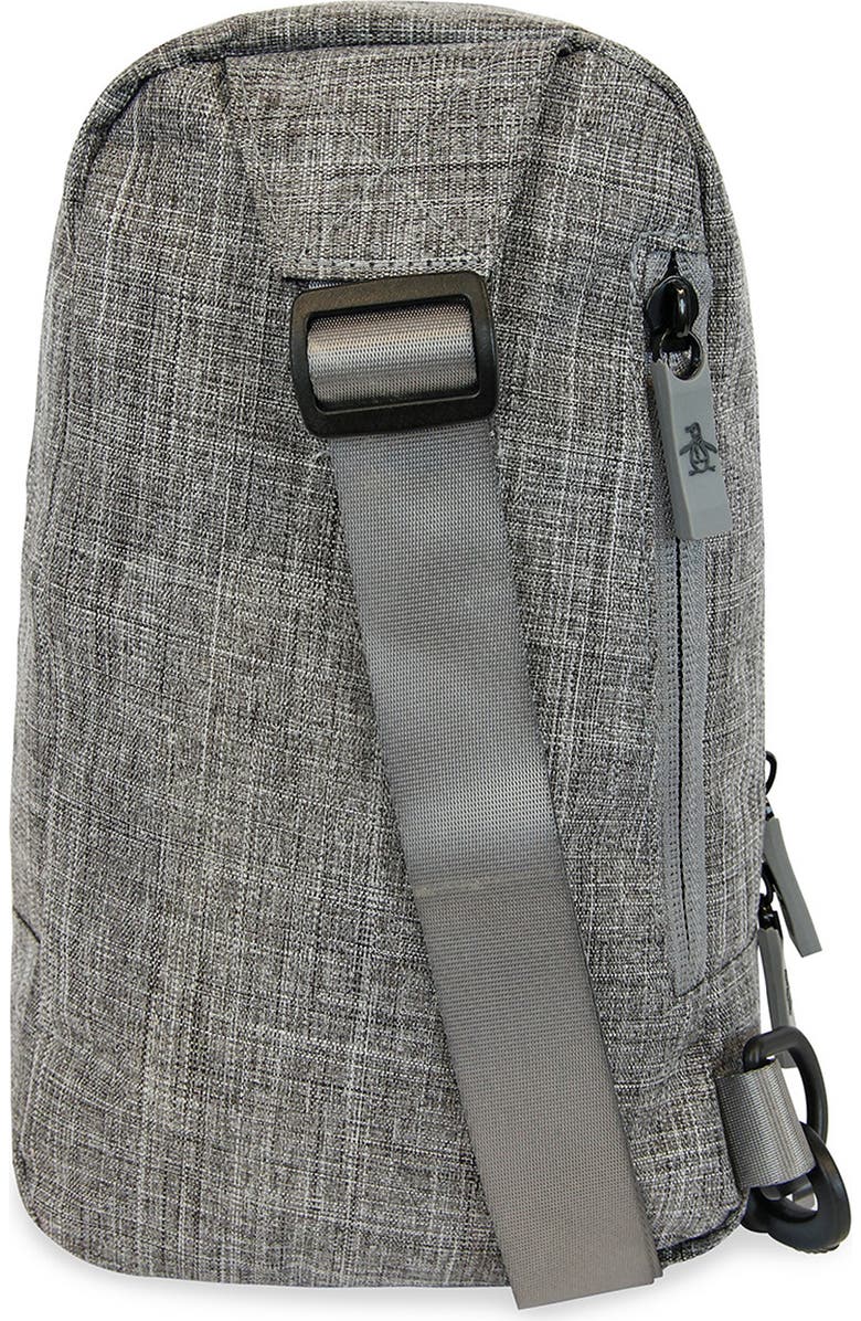 Original Penguin Sleek Sling Bag, Alternate, color, Grey Crosshatch