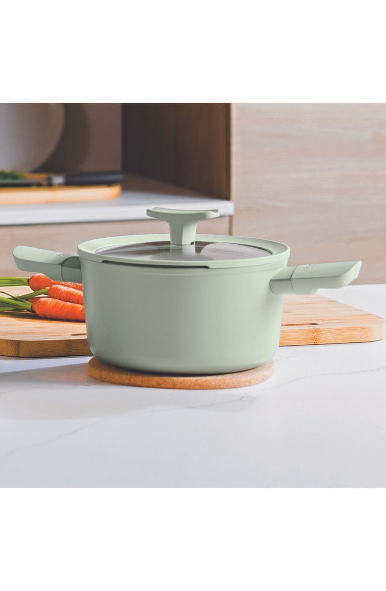BergHOFF Leo Balance 5.8-Quart Nonstick Covered Stockpot, Alternate, color, Sage