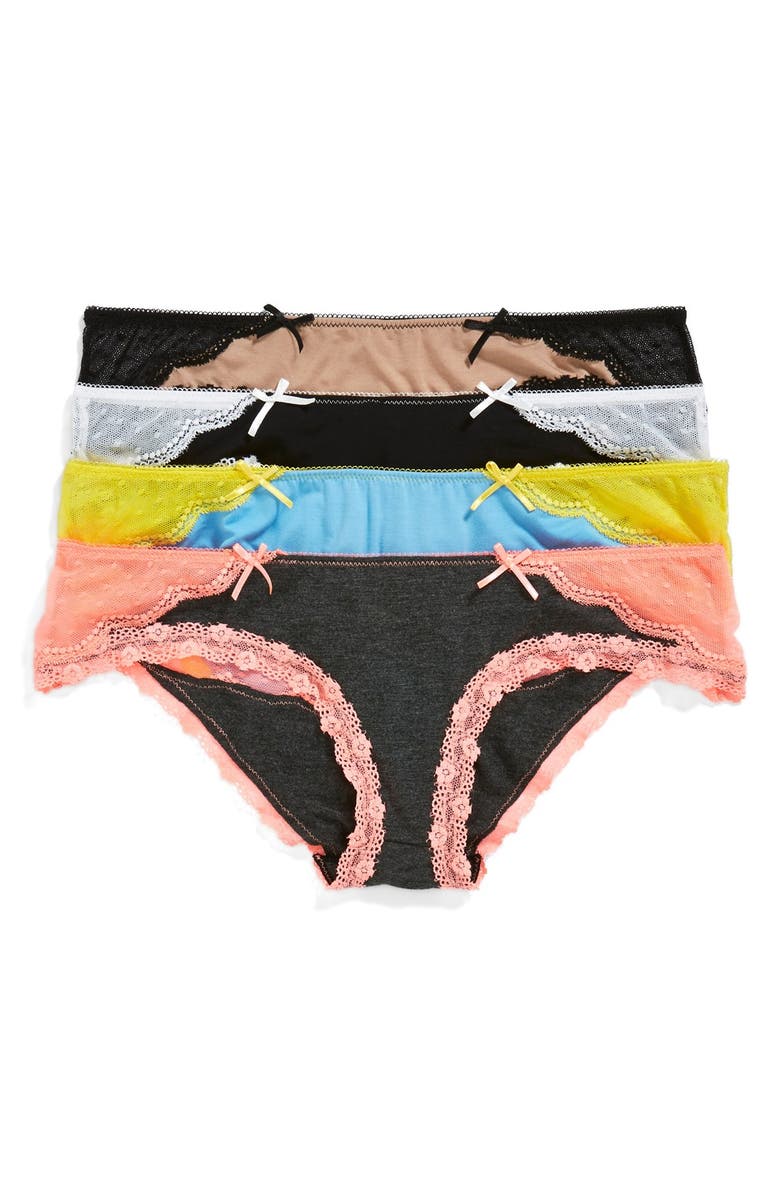 Honeydew Intimates Dotted Mesh Hipster Briefs, Main, color, 