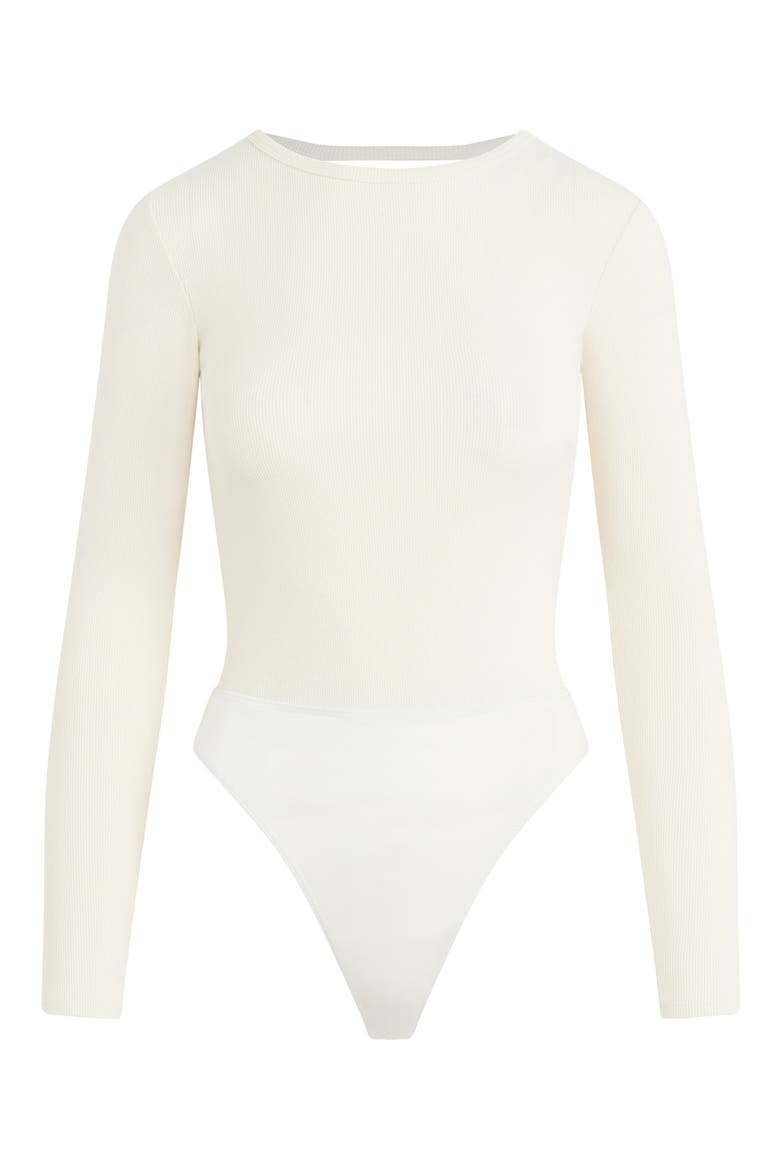 Knot Back Bodysuit, Alternate, color, ECRU