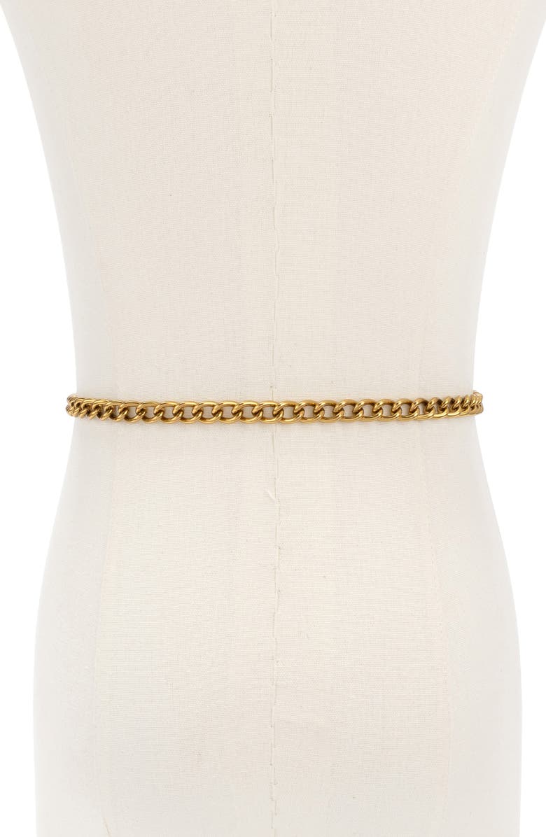 Kurt Geiger London Tassel Chain Belt, Alternate, color, Antique Brass