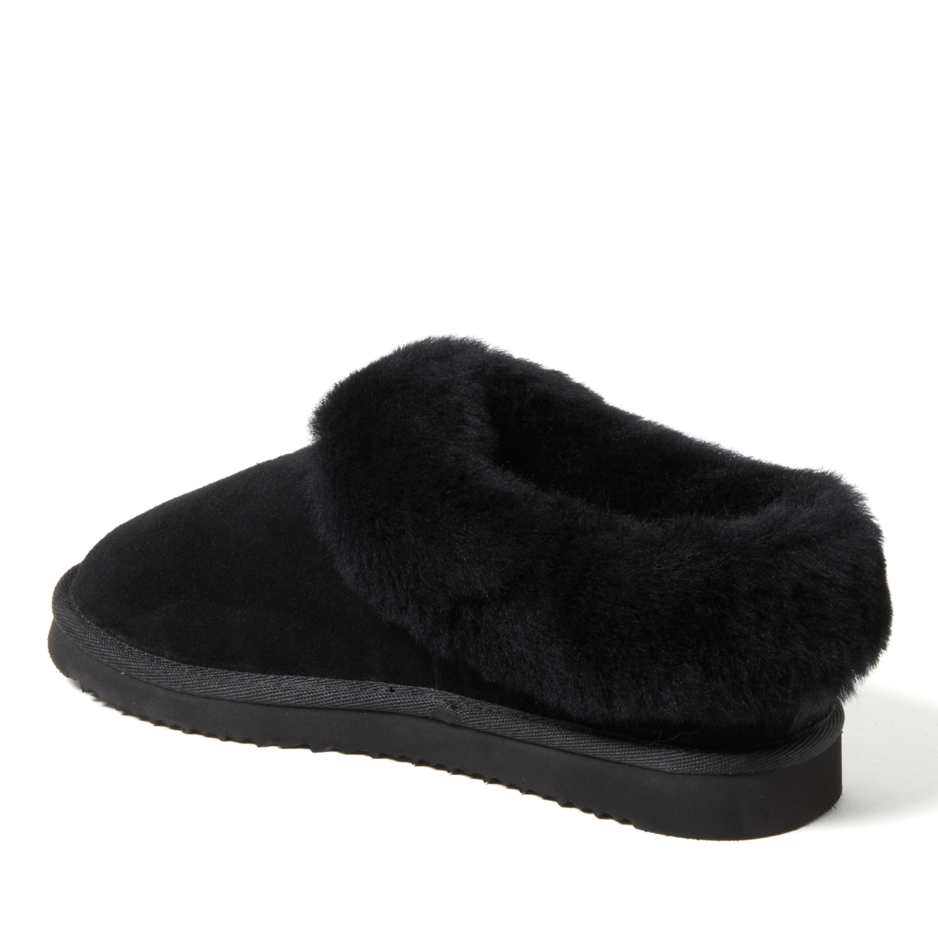 DEARFOAMS Fireside Adelaide Genuine Shearling Clog Slipper, Alternate, color, Black