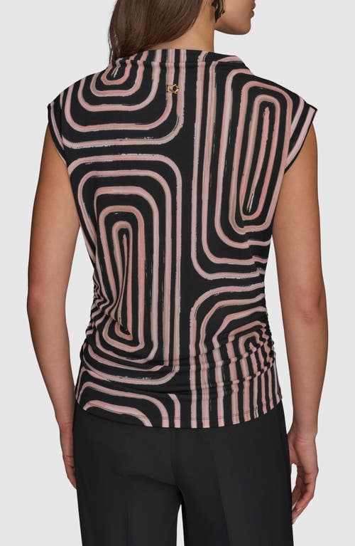 Shop Donna Karan New York Print Mock Neck Top