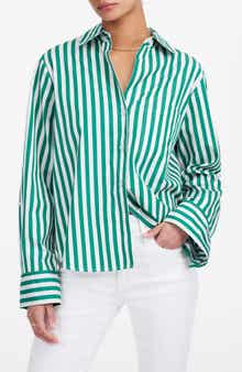 Madewell Poplin Easy Y-Neck Button-Up Shirt