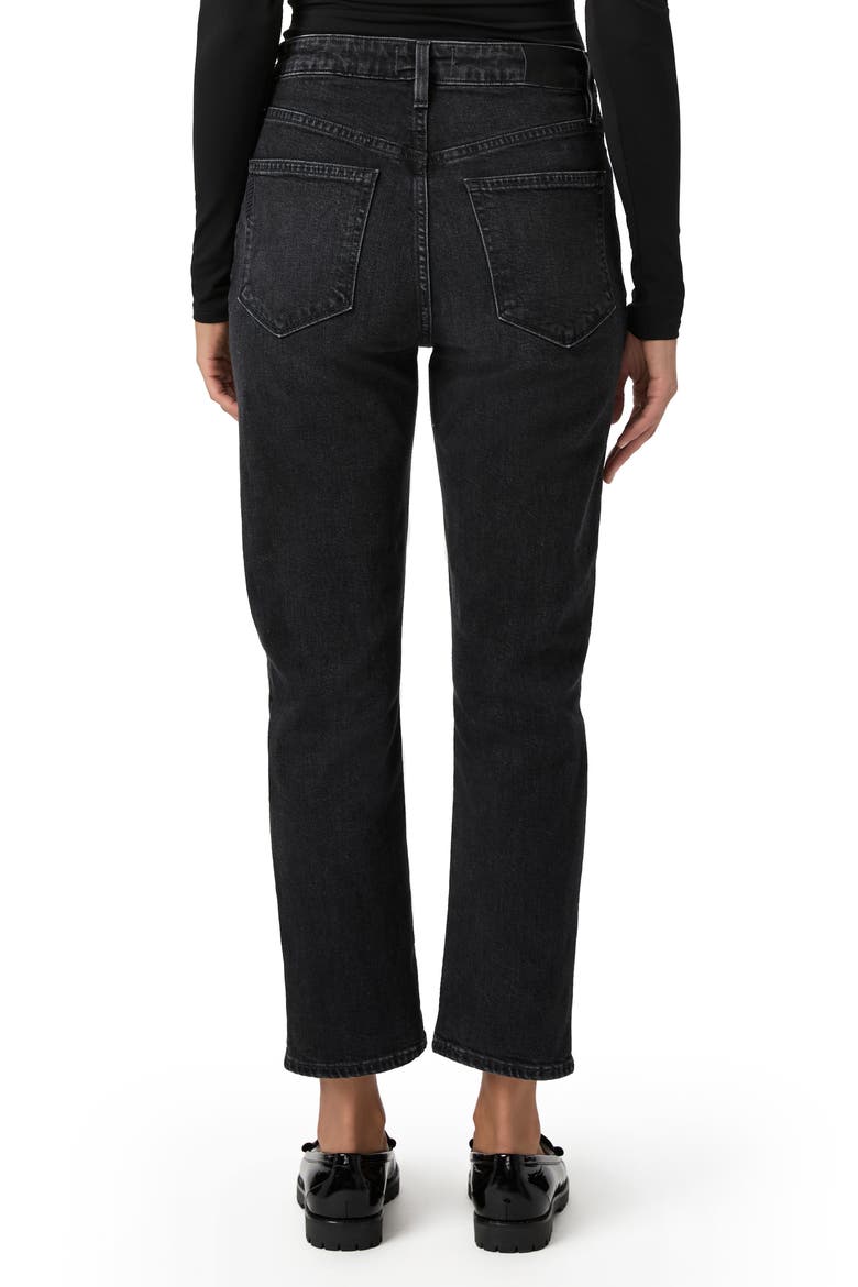 Billy High Waist Crop Straight Leg Jeans, Alternate, color, SOLARBLK