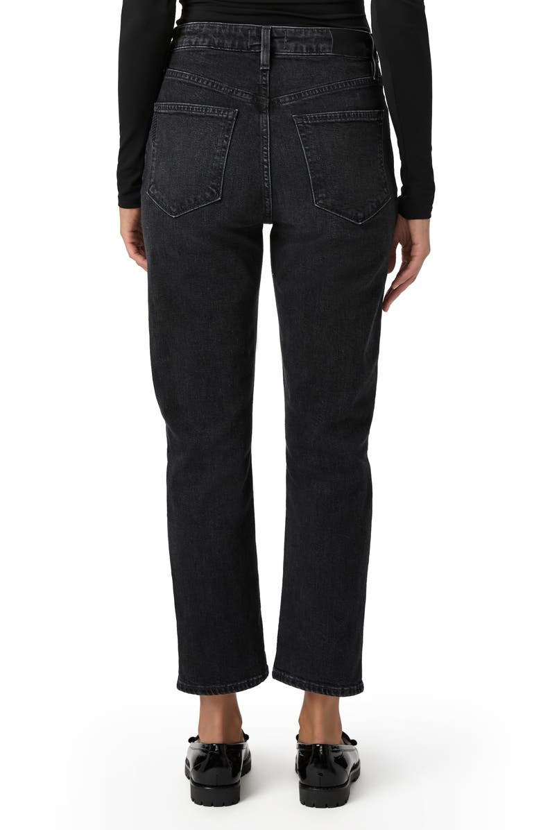 PAIGE Billy High Waist Crop Straight Leg Jeans, Alternate, color, Solar Black