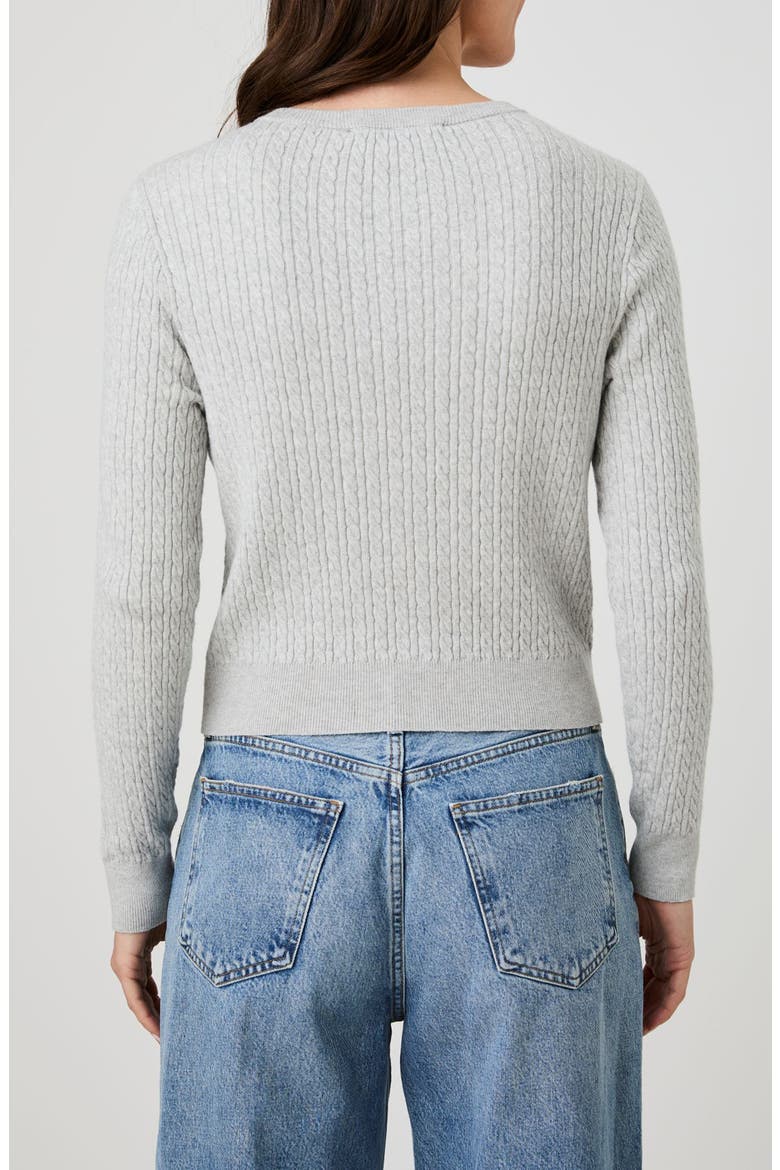 Cable Stitch Cardigan, Alternate, color, HEATHER