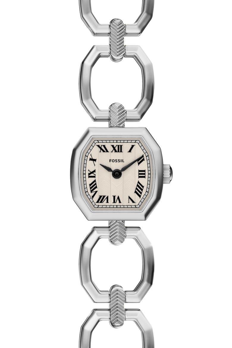 Harlow Mini Chain Link Bracelet Watch, 20mm, Main, color, SILVER