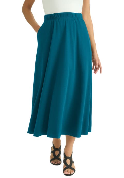 Soft Ease Midi Skirt (Plus Available)