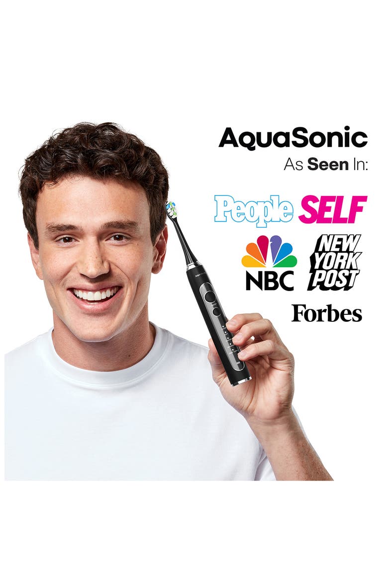 Elite Rechargeable Ultra-Whitening Power Electric Toothbrush, Alternate, color, BLACK