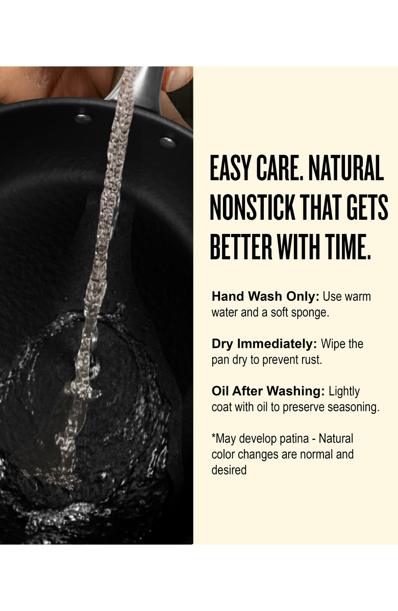 Alva Black Angus Carbon Steel Frying Pan, Alternate, color, Blue 11-Inch