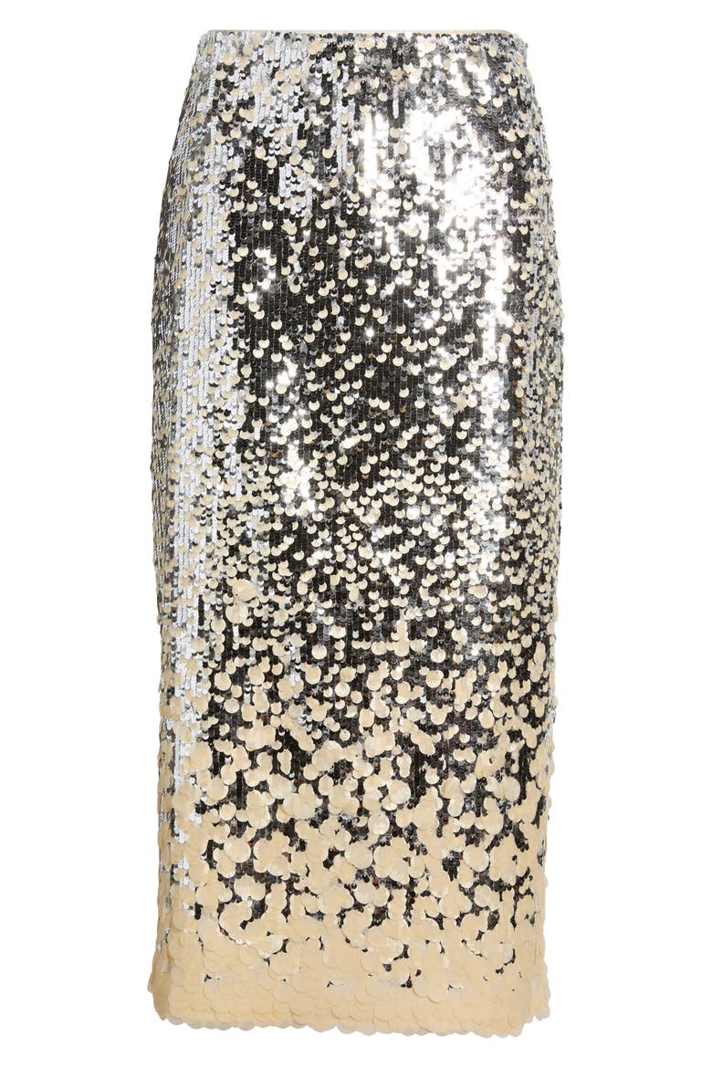 Sequin Column Midi Skirt, Alternate, color, SILVER SEQUIN