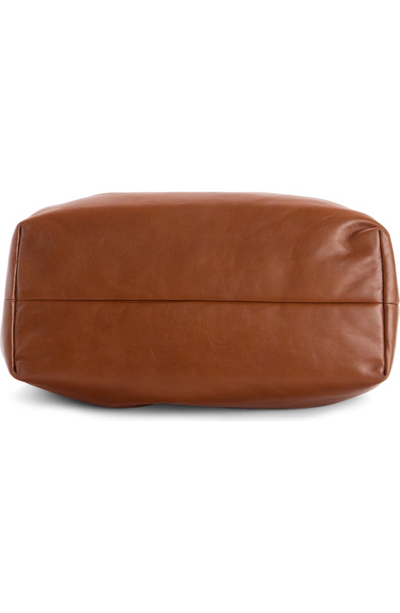 Dries Van Noten Pleated Leather Top Handle Bag, Alternate, color, Tan 712