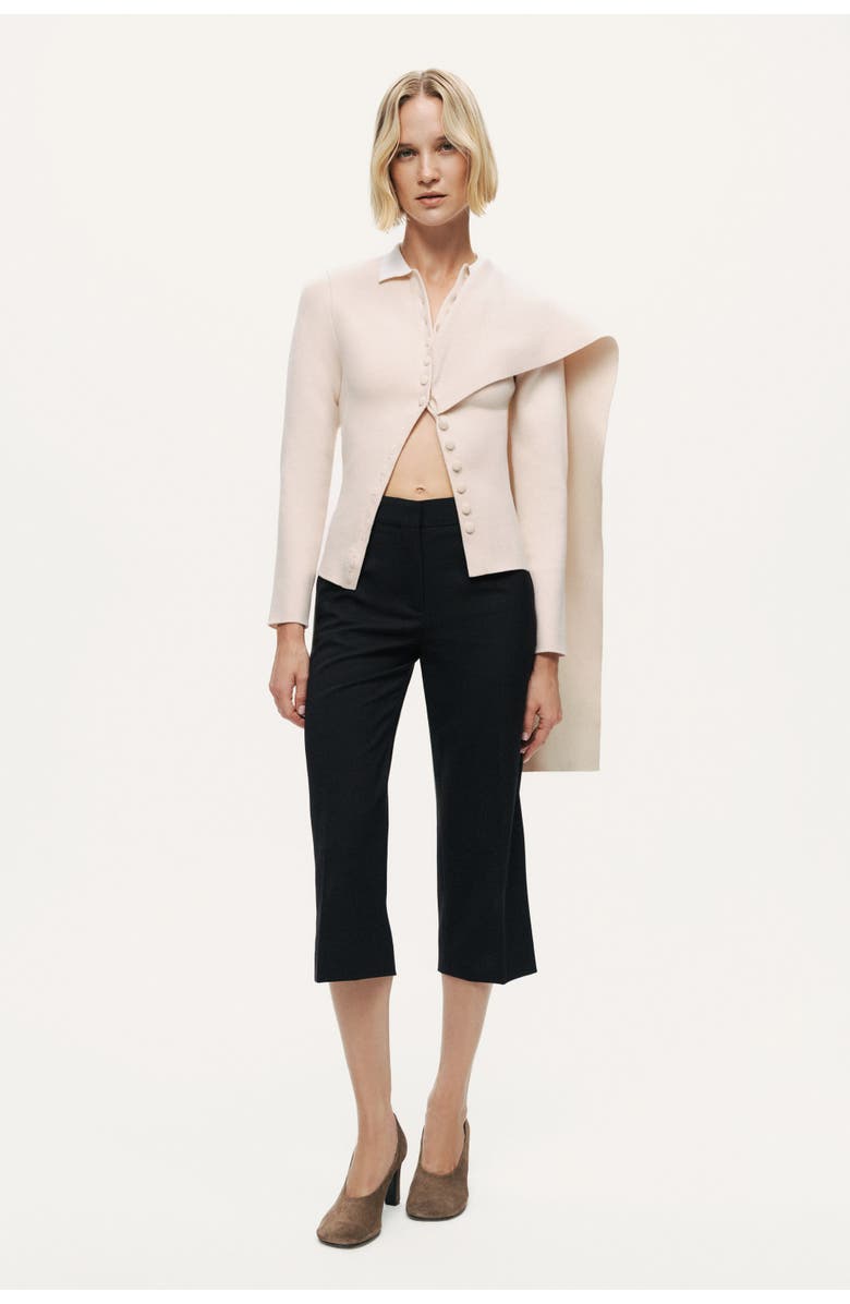 Nocturne Asymmetric Cape Knit Cardigan, Alternate, color, Beige