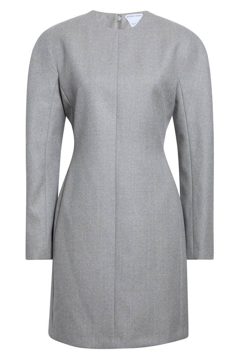 Compact Wool Flannel Minidress, Main, color, 1160 STERLING MELANGE
