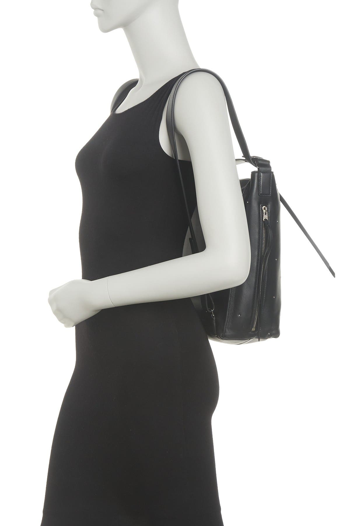 AllSaints Kathi Studded Leather Backpack, Alternate, color, 