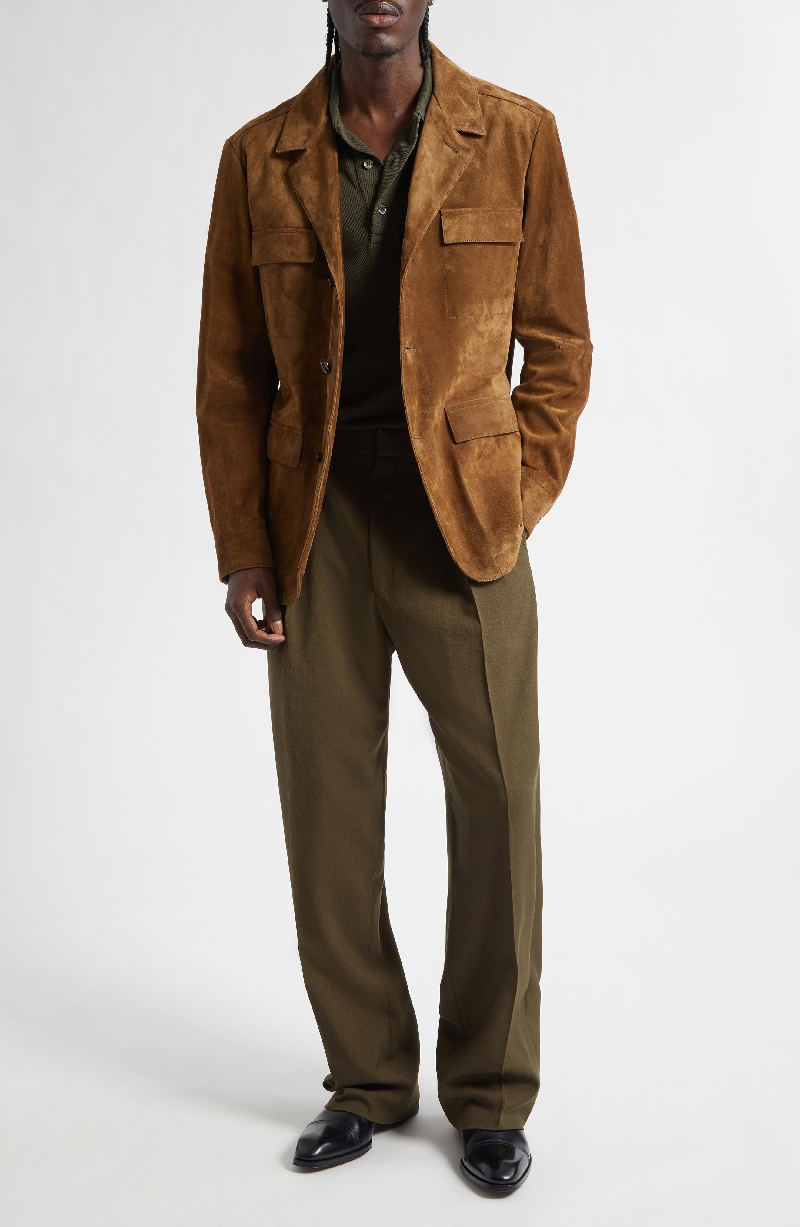 Pleated Wool, Cashmere & Silk Pants