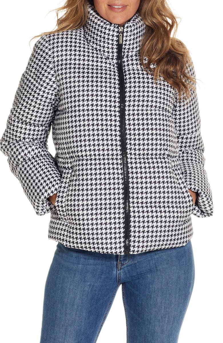 Gallery Houndstooth Puffer Jacket, Main, color, 