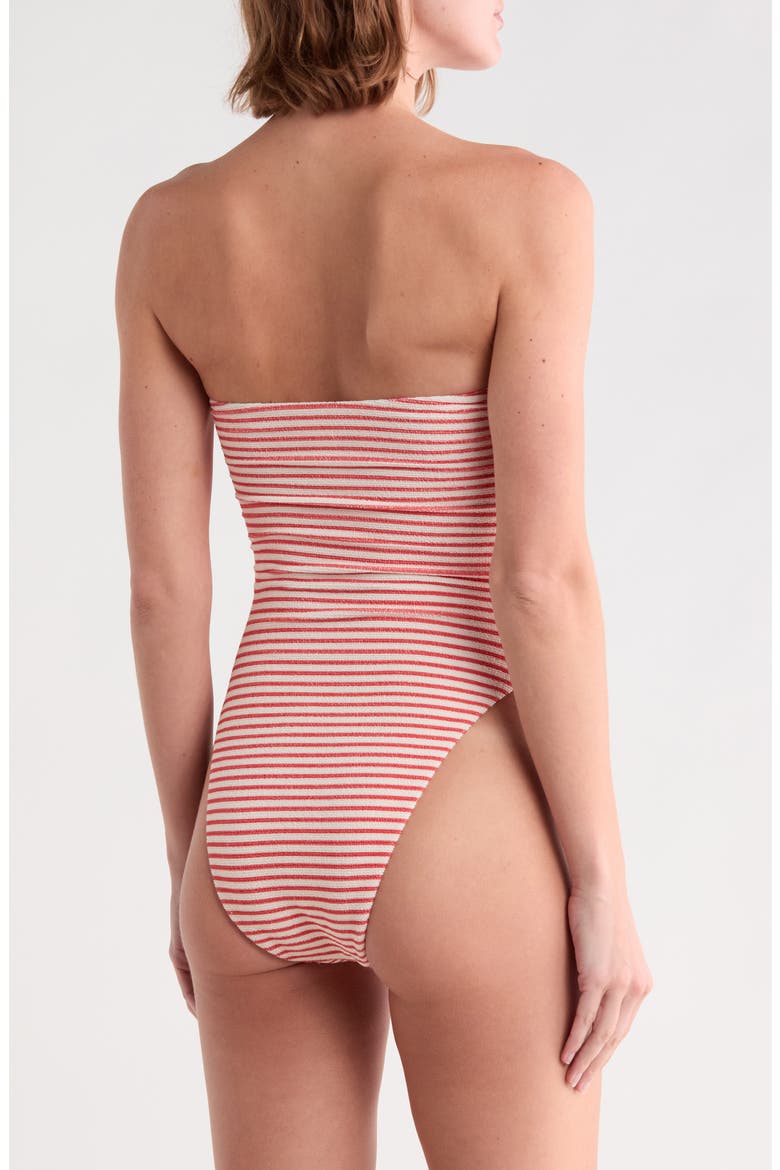 Bahia Strapless One-Piece Swimsuit, Alternate, color, SUMMERTIME STRIPE