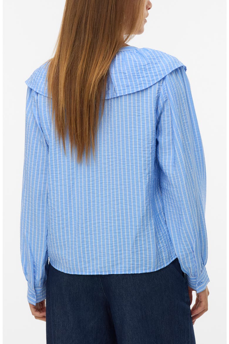 Kaja Frill Shirt, Alternate, color, VISTA BLUE STRIPES