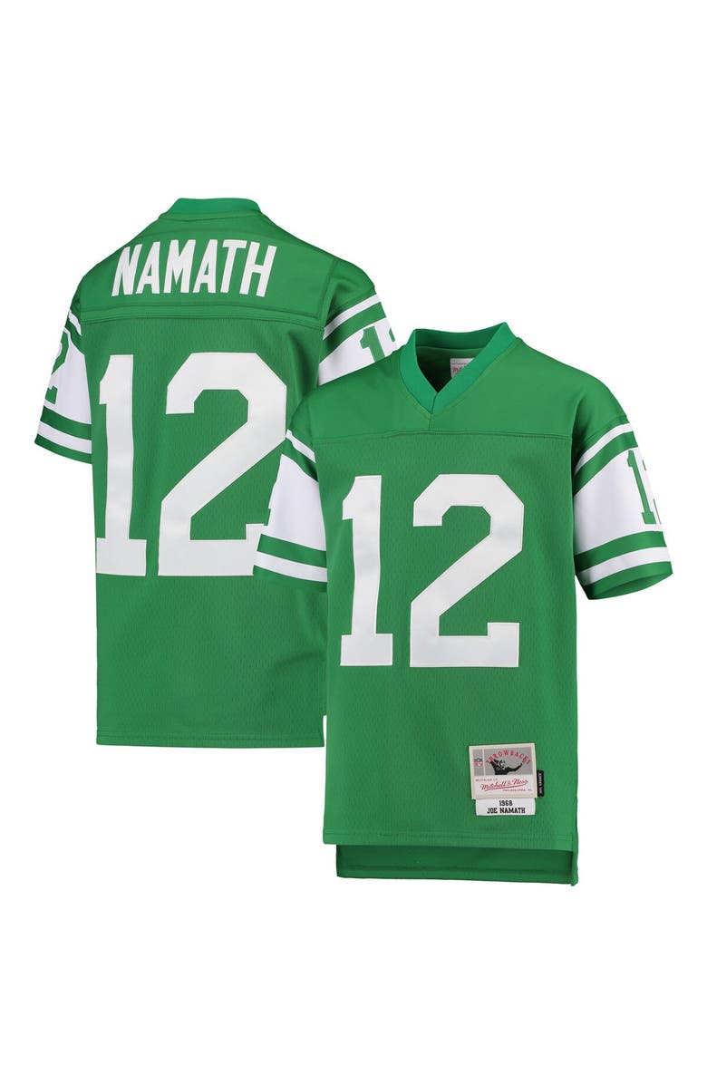 Mitchell & Ness Youth Mitchell & Ness Joe Namath Green New York Jets 1968 Legacy Retired Player Jersey, Main, color, 