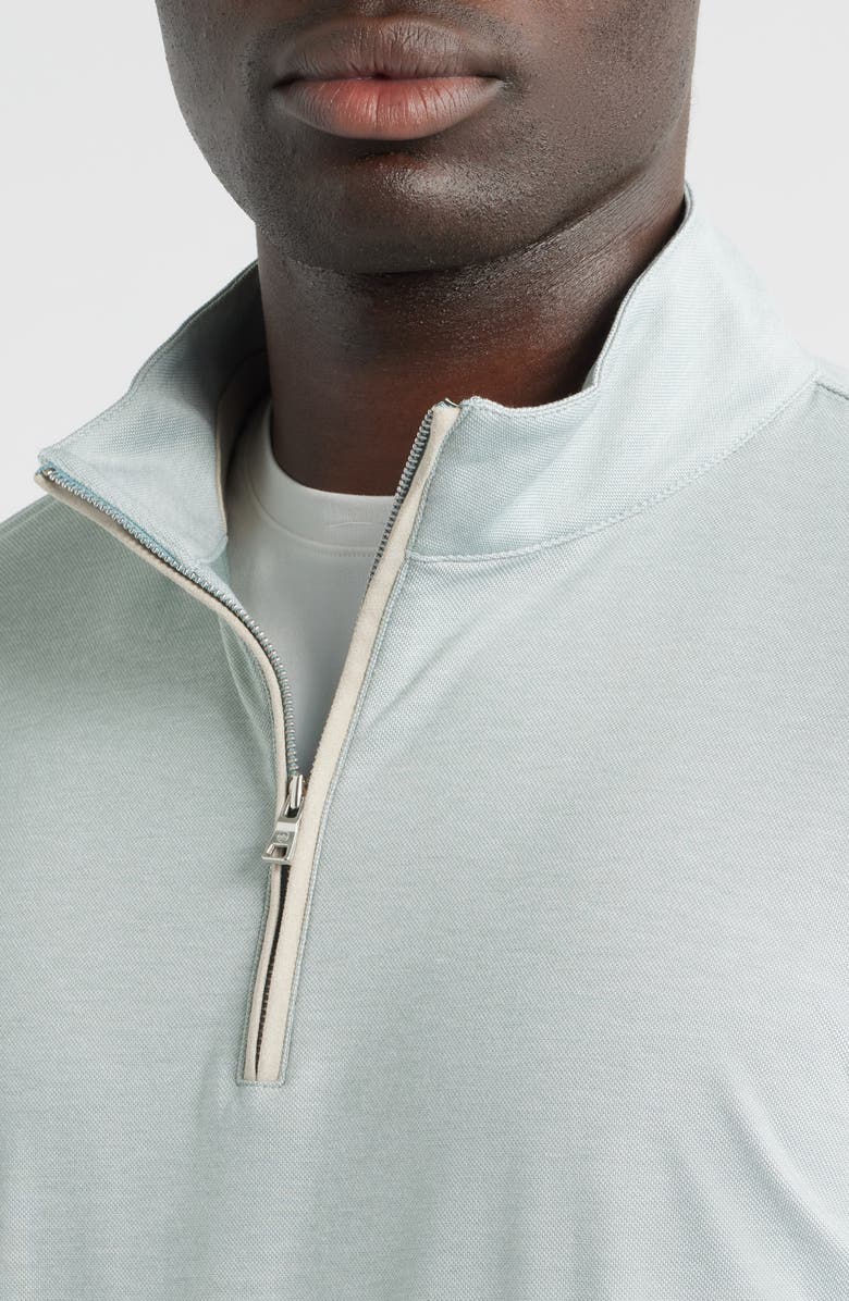 Peter Millar Crown Crafted Albatross Quarter Zip, Alternate, color, Light Willow