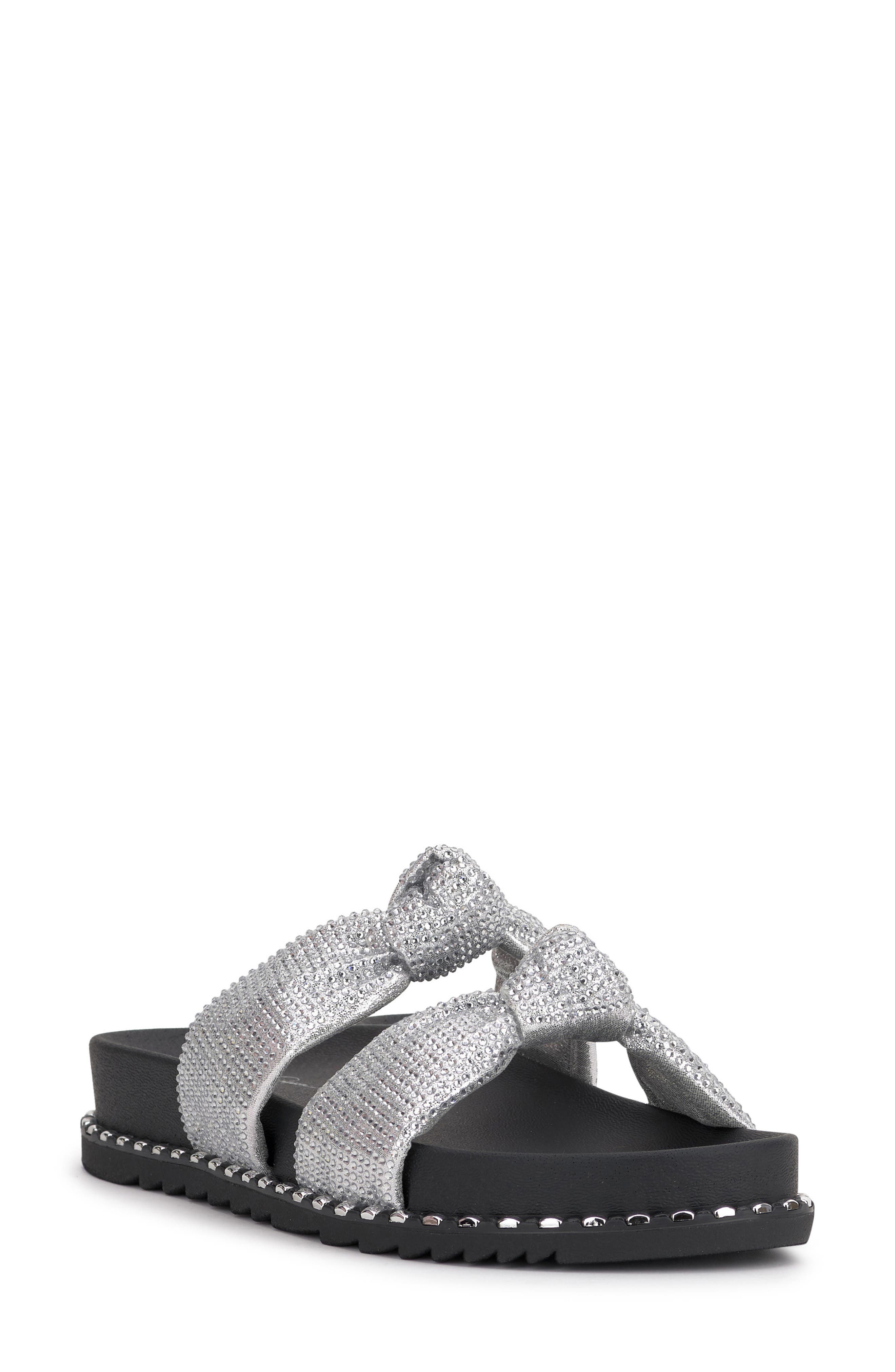 Jessica Simpson Caralyna Platform Slide Sandal, Main, color, Silver