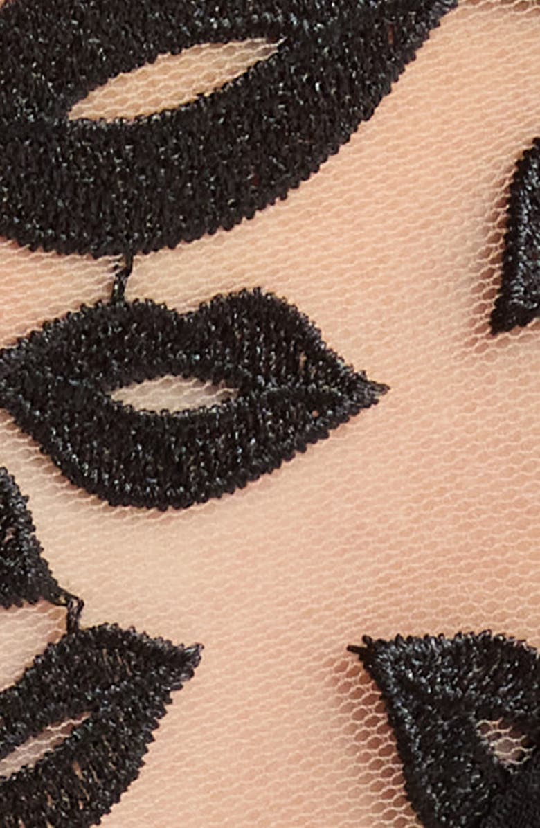 Bluebella Marian Ebroidered Briefs, Alternate, color, Black/ Sheer