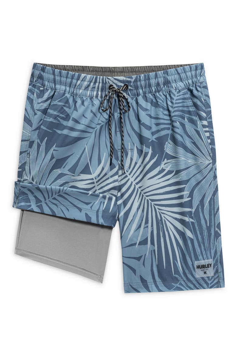 Tropic Ferns Volley Swim Trunks, Alternate, color, HYPNOTIC