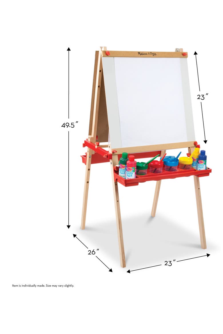 Wooden Easel with Chalkboard and Magnet Board, Alternate, color, 000