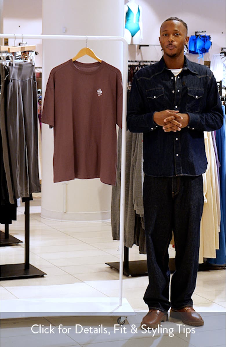 Café Swoosh Oversize Cotton Graphic T-Shirt, sales video thumbnail