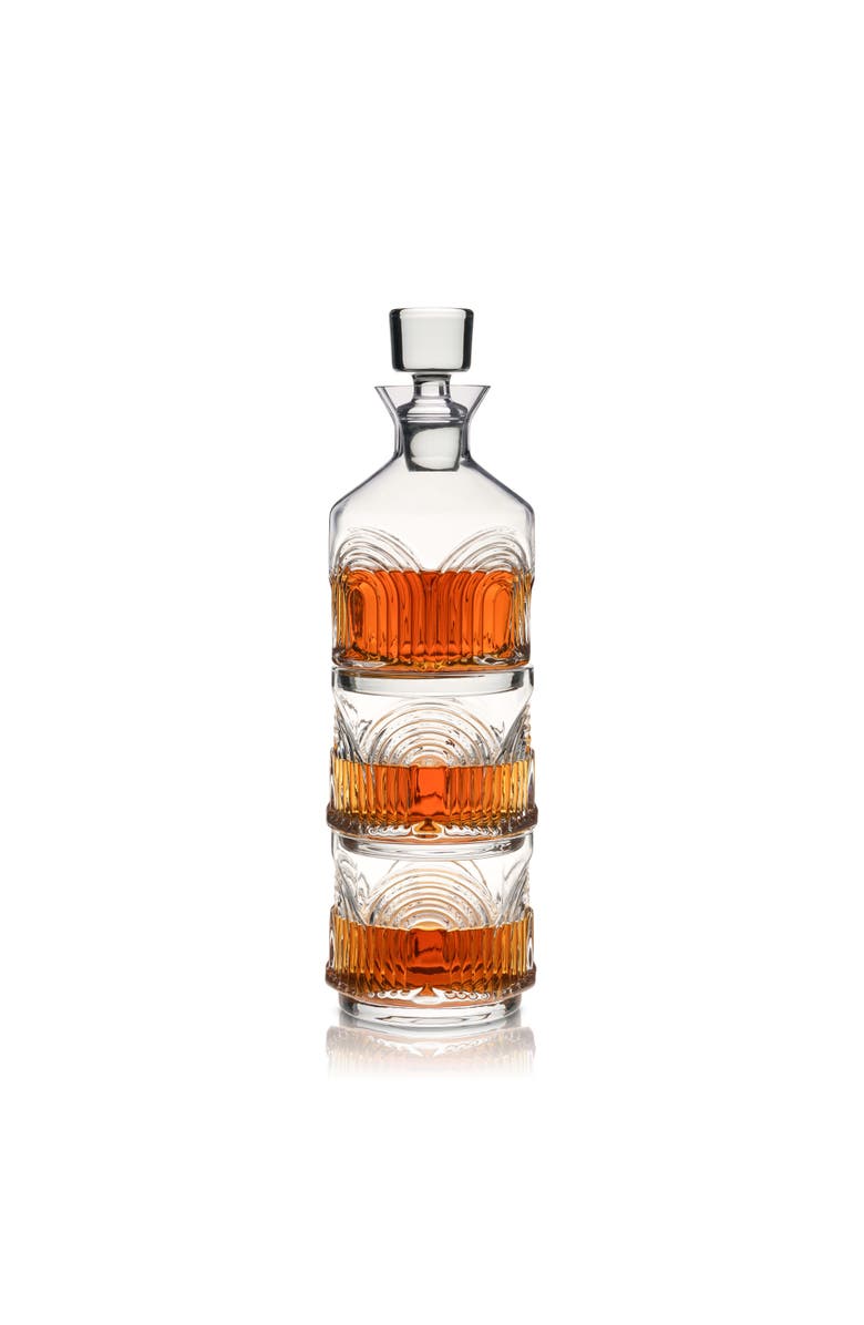 Viski Deco Beau 3-Piece Crystal Stacking Decanter, Alternate, color, Clear