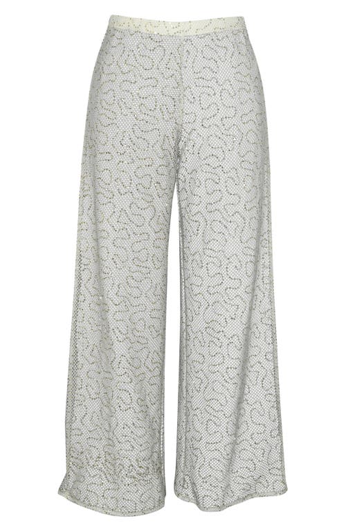 Sunshine 79 Shine Sequined Crochet Beach Pants