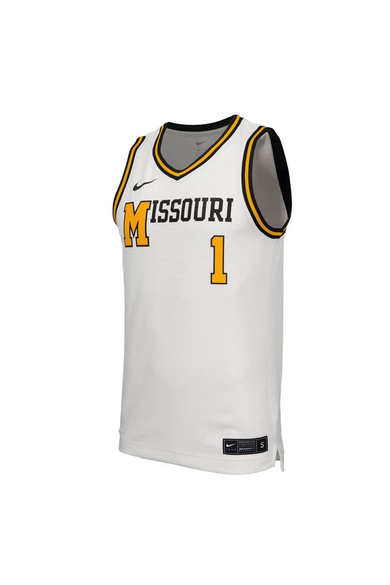 Men's Nike  White Missouri Tigers Retro Replica Basketball Jersey, Alternate, color, White