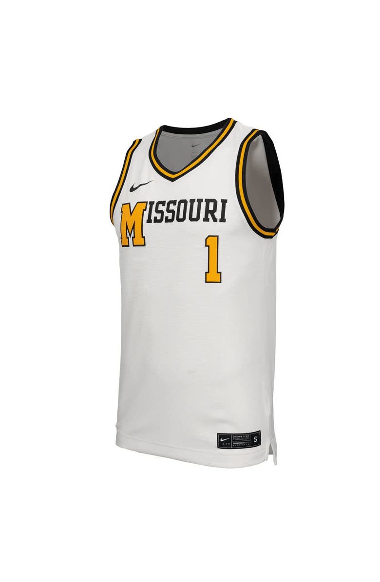 Nike Men's Nike White Missouri Tigers Retro Replica Basketball Jersey, Alternate, color, White