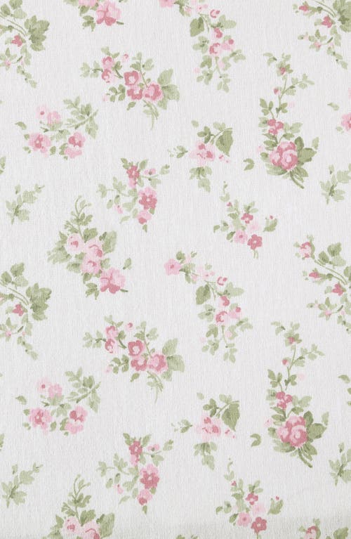 Laura Ashley Aubrey Cotton Flannel Queen Sheet Set In Pink
