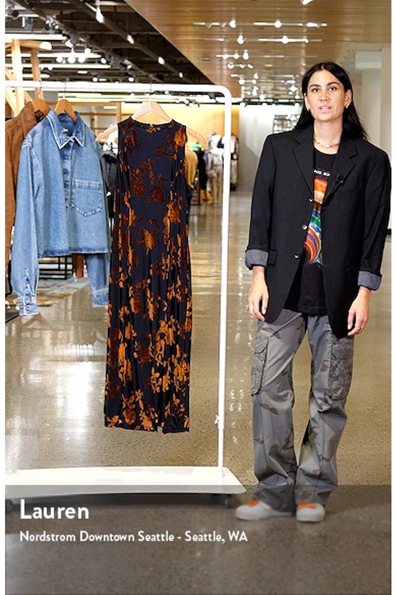Floral Jacquard Funnel Neck Dress video