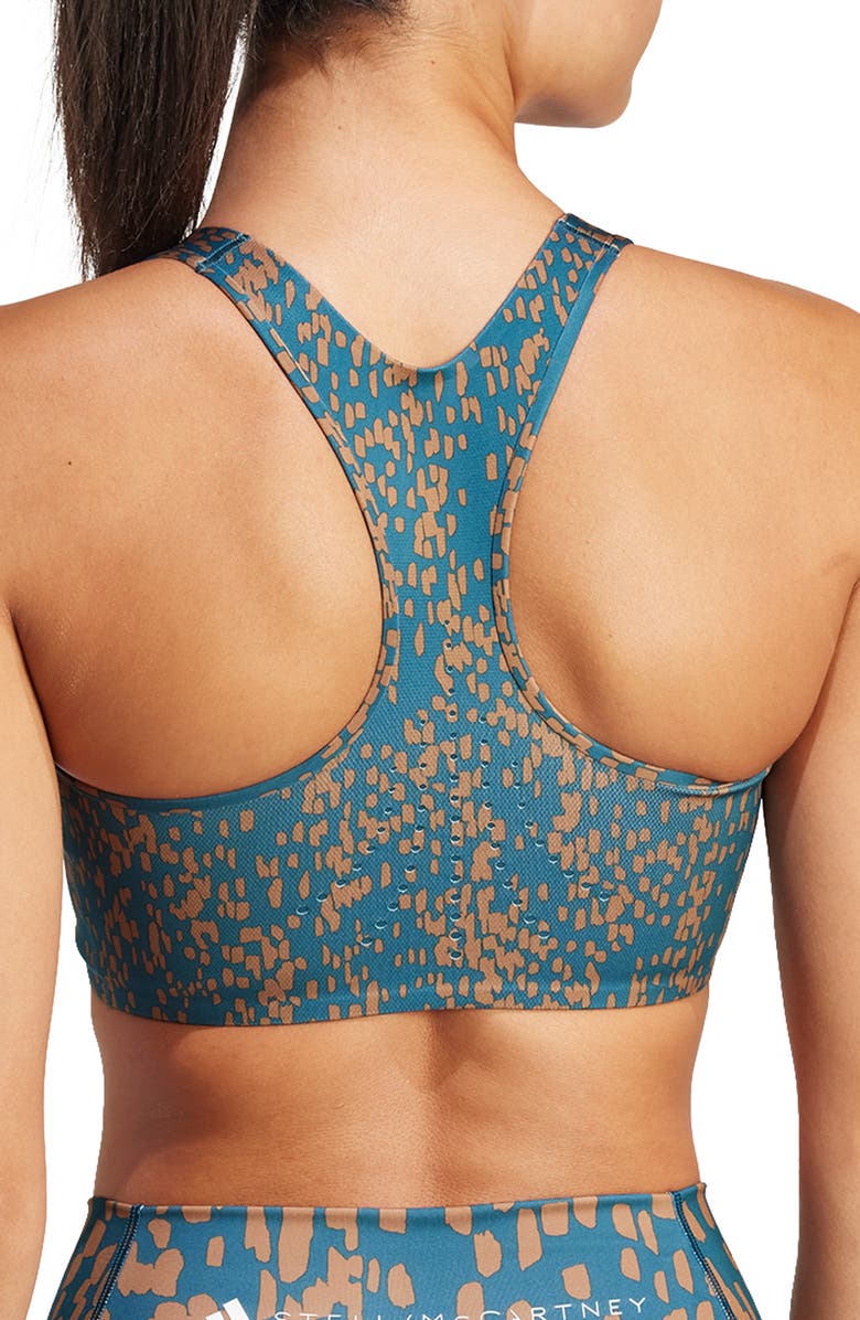 adidas by Stella McCartney TruePurpose Power Impact Training Medium Support Sports Bra, Alternate, color, Tech Mineral/ Timber