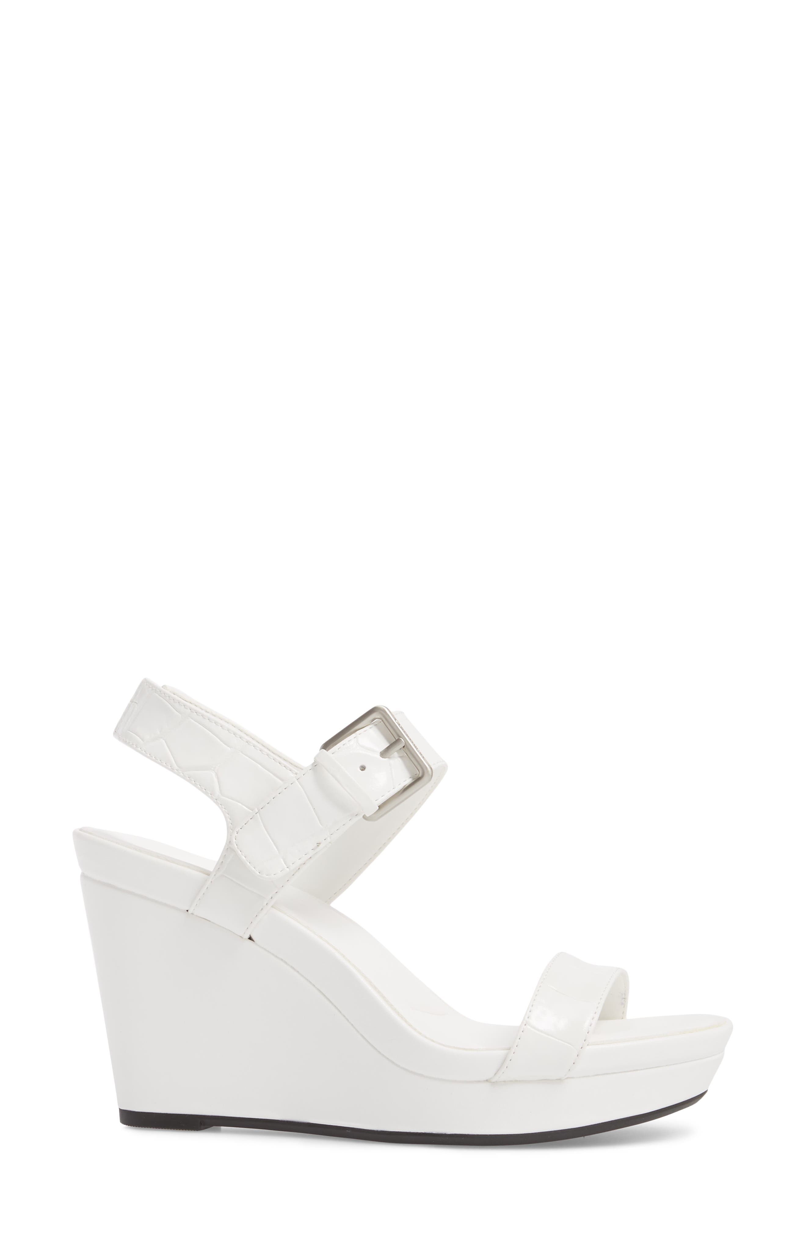Jacie Wedge Sandal, Alternate, color, PLATINUM WHITE PRINT LEATHER