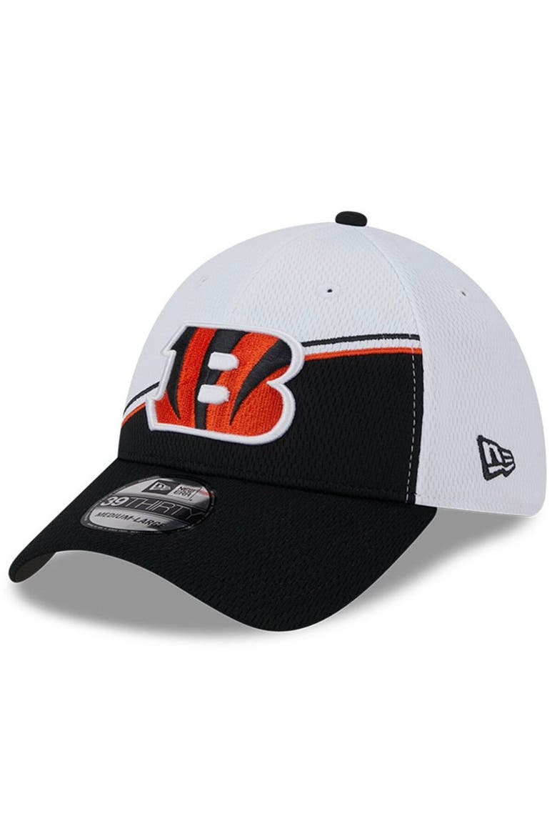 Men's New Era  White/Black Cincinnati Bengals 2023 Sideline 39THIRTY Flex Hat, Alternate, color, White