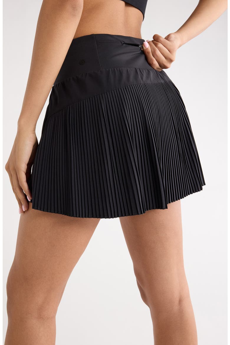 Super Set High Waist Pleated Skort, Alternate, color, BLACK
