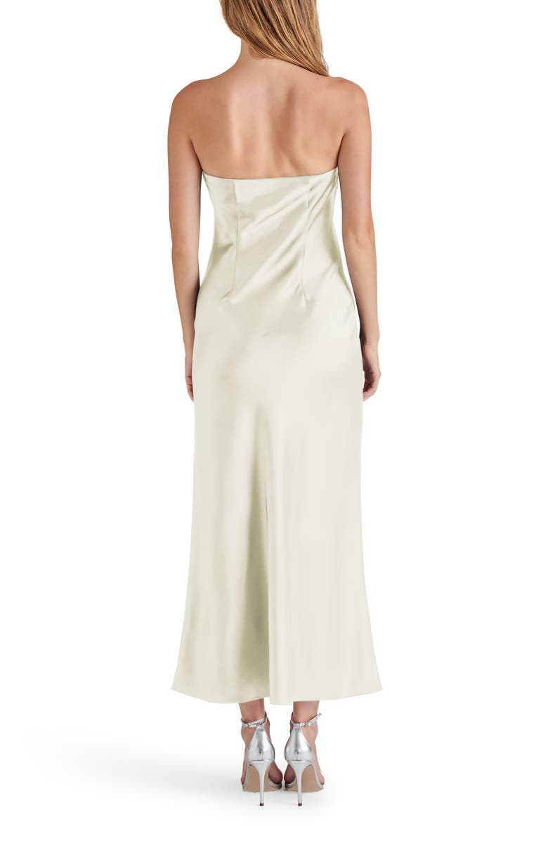Steve Madden Jessamine Strapless Stretch Satin Dress, Alternate, color, Marshmallow