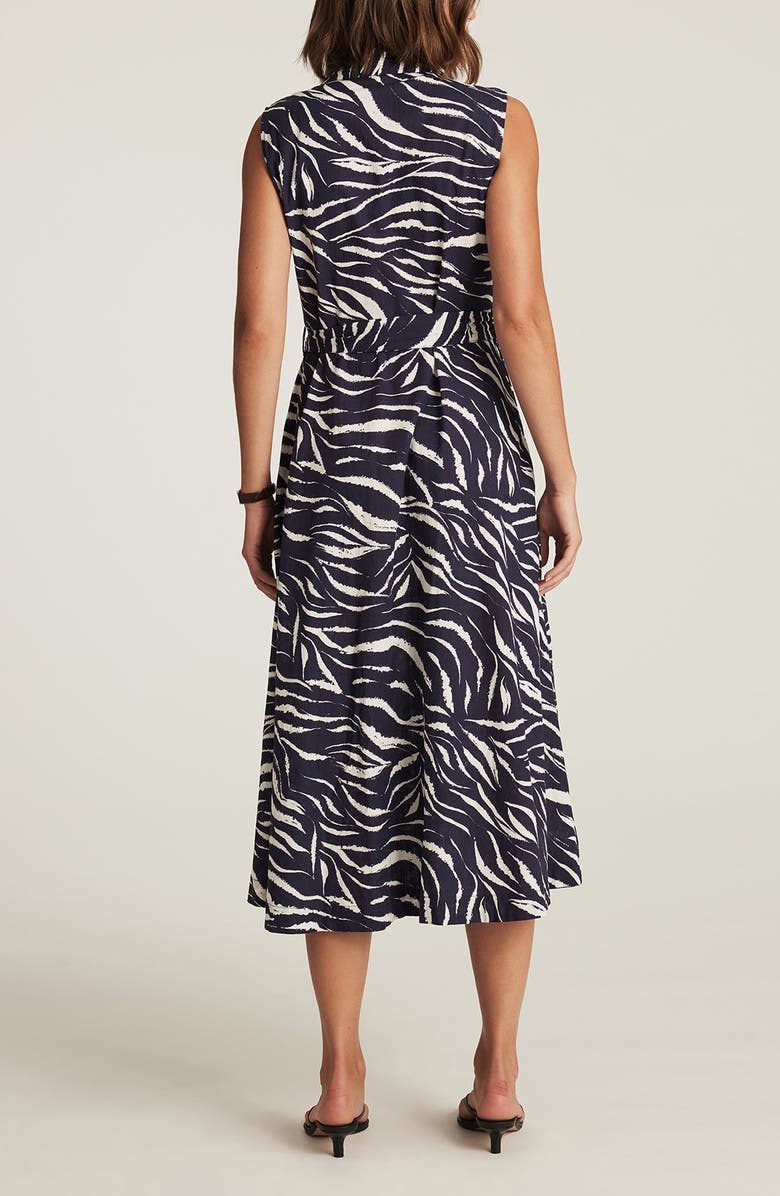 Mavi Jeans Sleeveless Tie Belt Midi Shirtdress, Alternate, color, 